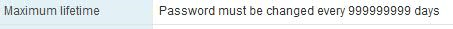 password expiry setting